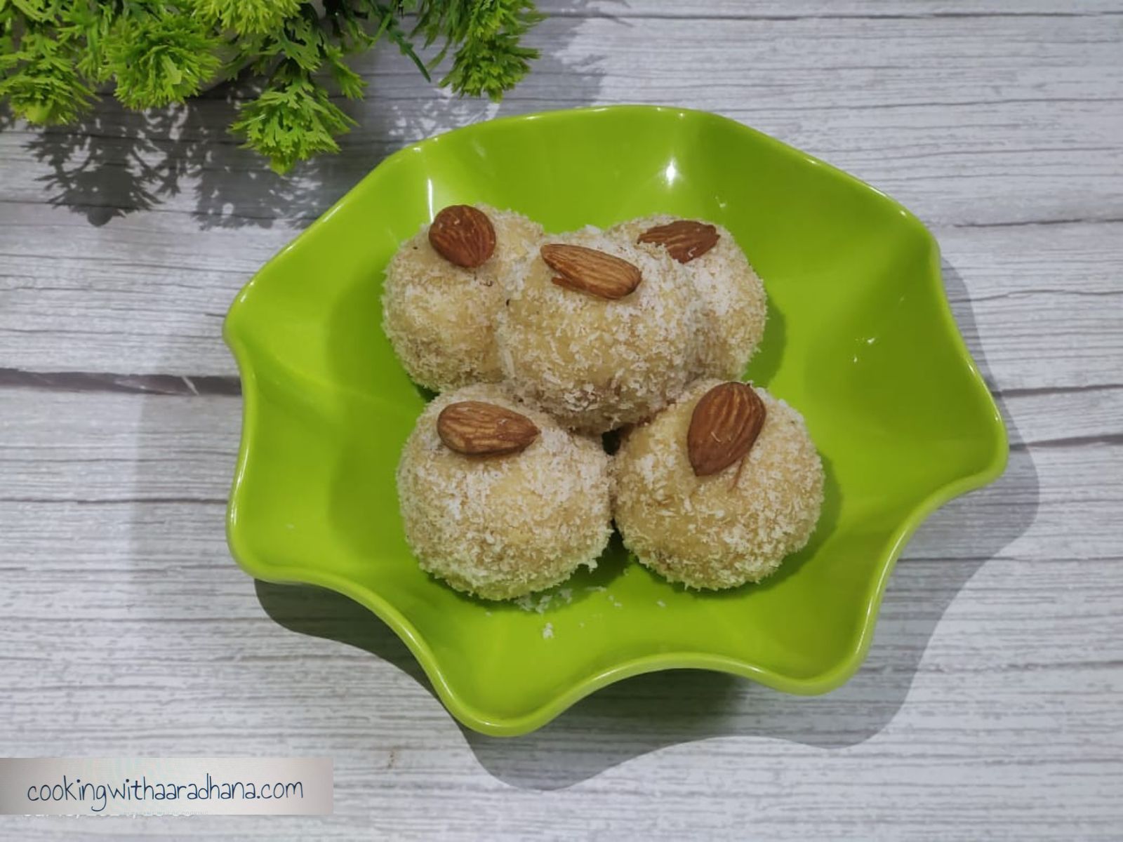 paneer and coconut ladoo